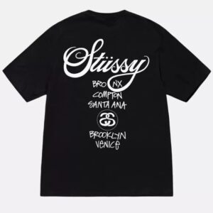 Stussy World Tour Black T-Shirt Black