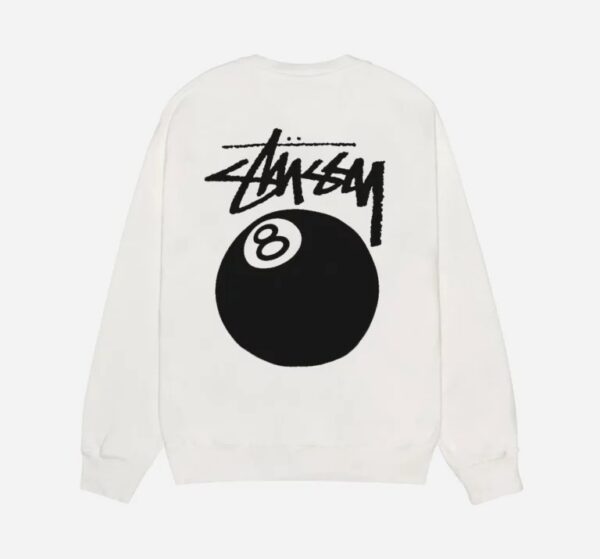 Stussy X Nike 8 Ball Sports Crew White