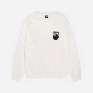 Stussy X Nike 8 Ball Sports Crew White