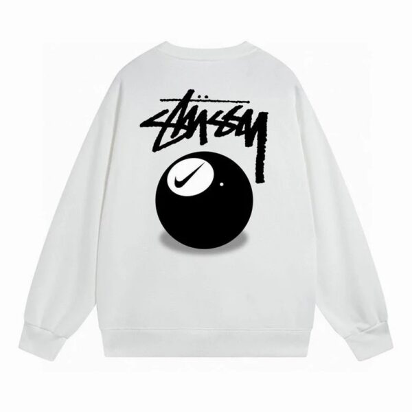 Stussy X Nike 8 Ball White Crew